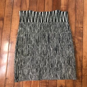 BCBG Black & White Bandage Skirt